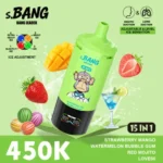 Bang Leader 450 000 bouffées : Fraise, Mangue, Pastèque, Chewing-gum, Mojito rouge, Love 66