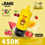 Bang Leader 450 000 bouffées – Assortiment de saveurs : pastèque glacée, canneberge, fraise et mangue