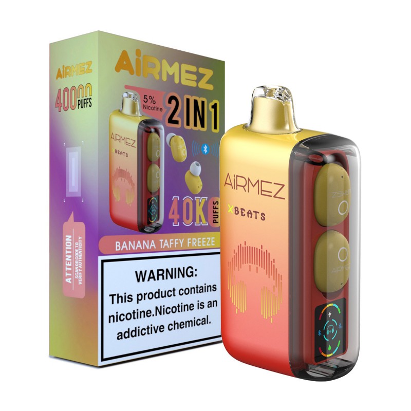 Airmez Xbeats 40 000 bouffées, saveur « Banana Taffy Freeze » - 100vaping