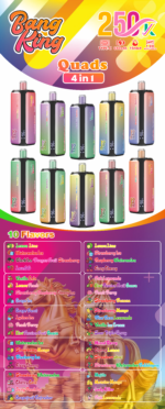 Bang King 250K Puffs 4-in-1 Flavor List Disposable Vape - 100vaping
