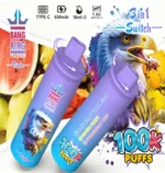 Bang King Triple 100K Puffs Raspberry Watermelon Mango Peach Strawberry Kiwi Flavor Disposable Vape - 100vaping