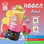 Bang Leader 110K Puffs 6-in-1 Blueberry Ice Raspberry Lemon Watermelon Bubblegum Flavor - 100vaping