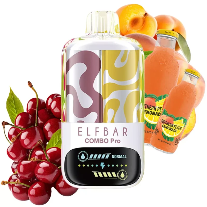 ELF BAR Combo Pro 30 000 bouffées, saveur cerise + pêche-limonade, cigarette électronique jetable - 100vaping