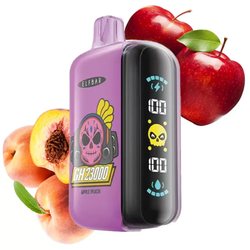 ELF BAR GH23000 – Cigarette électronique jetable 23 000 bouffées, saveur pomme-pêche – 100vaping