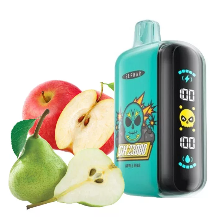 ELF BAR GH23000 - Cigarette électronique jetable 23 000 bouffées, saveur pomme-poire - 100vaping