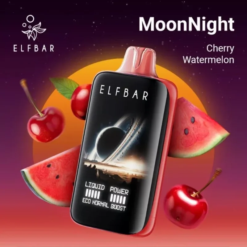 ELF BAR Moonnight 40 000 bouffées, saveur cerise-pastèque, cigarette électronique jetable - 100vaping