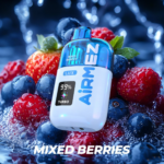 Airmez Lux 60 000 bouffées, saveur « Mix de baies » - Cigarette électronique jetable 100vaping
