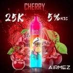 Airmez Tornado 25 000 bouffées, saveur cerise - Cigarette électronique jetable 100vaping