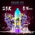 Airmez Tornado 25 000 bouffées, saveur « Grape Ice » - Cigarette électronique jetable 100vaping