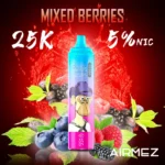 Airmez Tornado 25 000 bouffées, saveur « Mix de baies » - Cigarette électronique jetable 100vaping