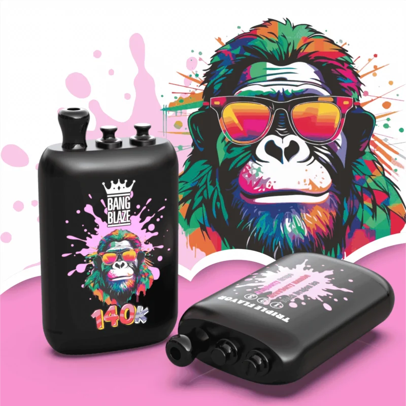 Bang Blaze 140 000 bouffées - Cigarette électronique jetable 3-en-1 aux saveurs Black Dragon, Ice, Fraise, Mamba, Framboise et Raisin - 100vaping