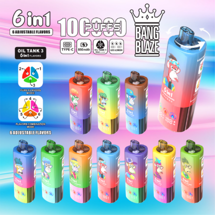 Bang Blaze 100 000 bouffées, vapoteuse jetable 6-en-1 à triple réservoir – Image principale - 100vaping
