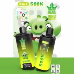 Bang King 500 000 bouffées - Cigarette électronique jetable 8-en-1 aux saveurs pétillantes : citron, citron vert, pomme, mojito, ananas, cola glacé et glace - 100vaping