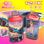 QQ Bang – Cigarette électronique jetable 120 000 bouffées, saveur mûre-framboise, couleur rouge mûre – 100vaping