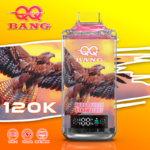 QQ Bang 120 000 bouffées - Cigarette électronique jetable Hubba Bubba, saveur fraise - 100vaping