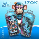 Vape jetable QQ Bang 170 000 bouffées, saveur Blue Razz Ice - 100vaping