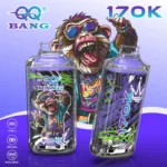 Vape jetable QQ Bang 170 000 bouffées, saveur « Grape Ice » - 100vaping
