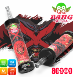 QQ Bang Shisha - Cigarette électronique jetable 80 000 bouffées, saveur cerise-menthe - 100vaping