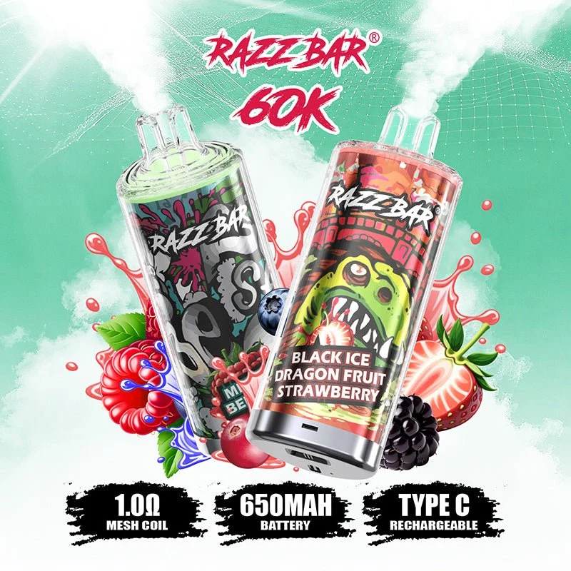 Razz Bar 60 000 bouffées (60K) - Image principale - Cigarette électronique jetable - 100vaping