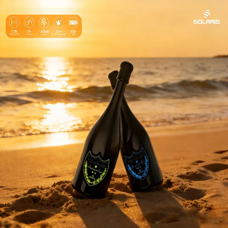 Solaris Champagne 30 000 bouffées (30K) – Cigarette électronique jetable en forme de bouteille de champagne – Image principale - 100vaping