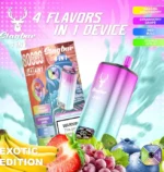 Stag Bar 4-en-1 80 000 bouffées : saveurs banane, fraise, fraise-raisin, Red Bull et double pomme – Cigarette électronique jetable – 100vaping