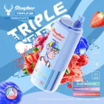 Stagbar Triple Pro 75 000 bouffées - Vape jetable aux arômes Blue Razz, Ice Cranberry, raisin, fraise et pastèque - 100vaping