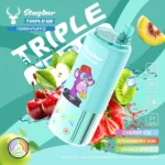 Vape jetable Stagbar Triple Pro 75 000 bouffées, saveurs Cerise glacée, Fraise, Kiwi et Double pomme - 100vaping