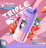 Vapeuse jetable Stagbar Triple Pro 75 000 bouffées aux saveurs fraise, raisin, framboise, pastèque, myrtille et glace - 100vaping