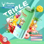 Stagbar Triple Pro 75 000 bouffées - Cigarette électronique jetable aux arômes de pastèque glacée, fraise, raisin, pêche, mangue et ananas - 100vaping
