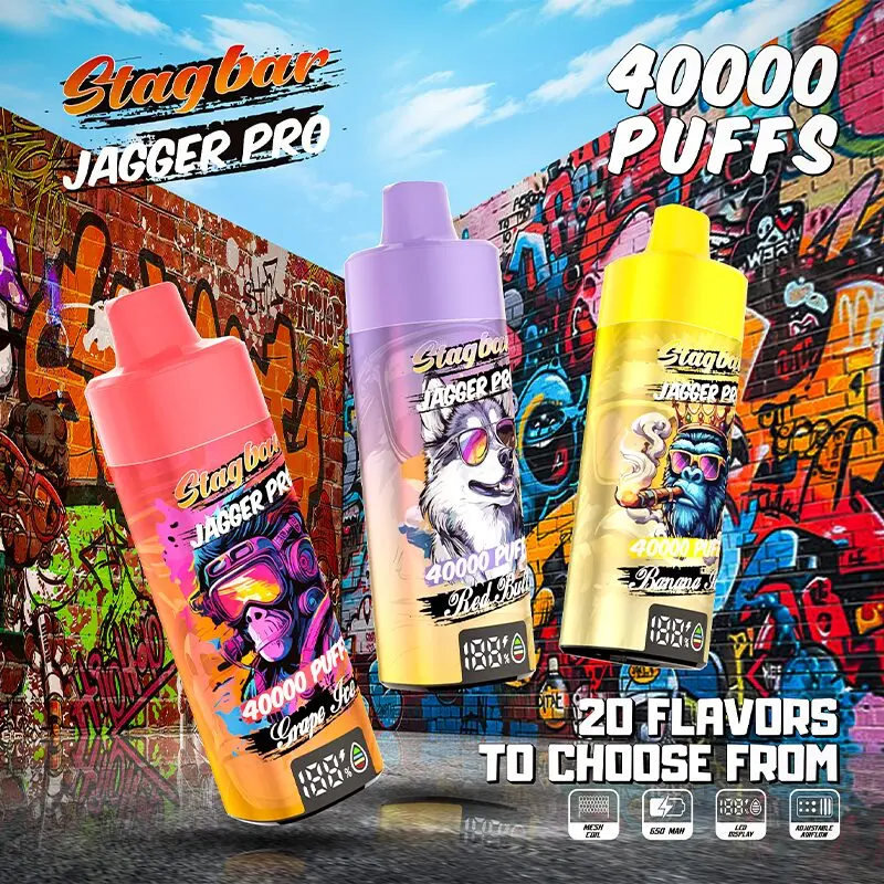 Cigarette électronique jetable Stagbar Jagger Pro 40 000 bouffées - 100vaping