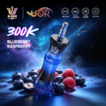 UOR AL BANG 300 000 bouffées - Cigarette électronique jetable à la saveur de chicha myrtille-framboise - 100vaping