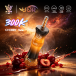 UOR AL BANG 300 000 bouffées - Cigarette électronique jetable à la saveur « Cherry Fizz » pour narguilé - 100vaping