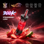 UOR AL BANG 300 000 bouffées - Cigarette électronique jetable à la saveur « Strawberry Lush » pour narguilé - 100vaping