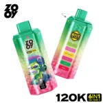 ZOOY 6-in-1 120K Puffs Kiwi Passion Fruit Love 66 Pink Lemonade Flavor Disposable Vape - 100vaping