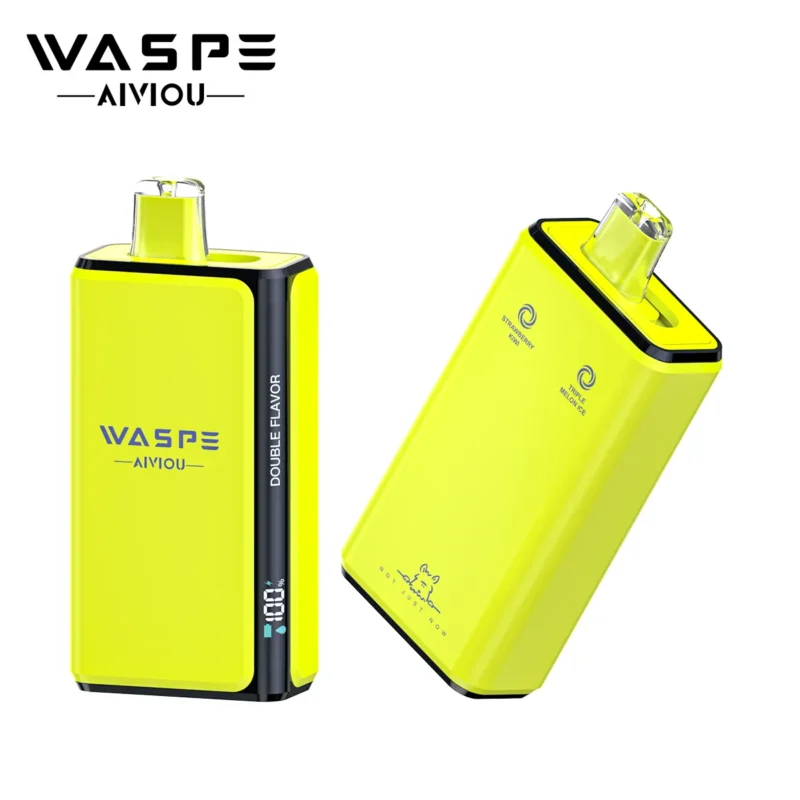 WASPE Double Flavor 100K Pro Puffs – Cigarette électronique jetable aux arômes Triple Melon Ice et Fraise-Kiwi – 100vaping