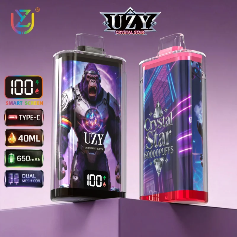 UZY Crystal Star, cigarette électronique jetable de 60 000 bouffées