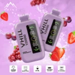VHILL 20 000 bouffées – Cigarette électronique jetable au raisin et à la fraise